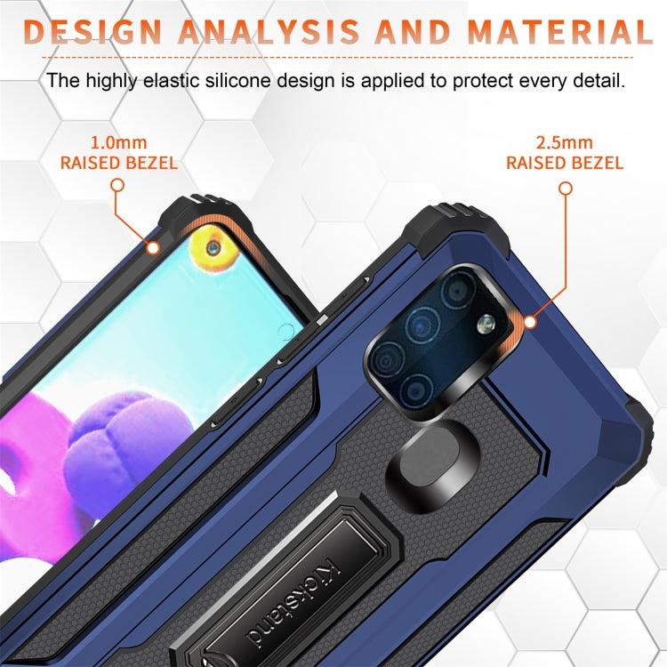 For Samsung Galaxy A21s 10 PCS Knight Jazz PC+TPU Shockproof Protective Case with Foldable Holder