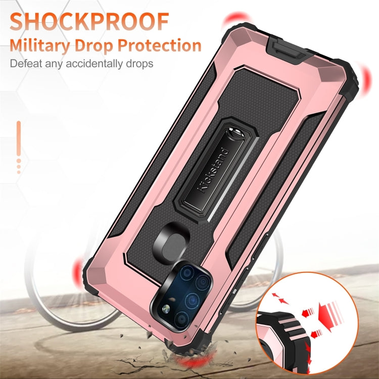 For Samsung Galaxy A21s 10 PCS Knight Jazz PC+TPU Shockproof Protective Case with Foldable Holder