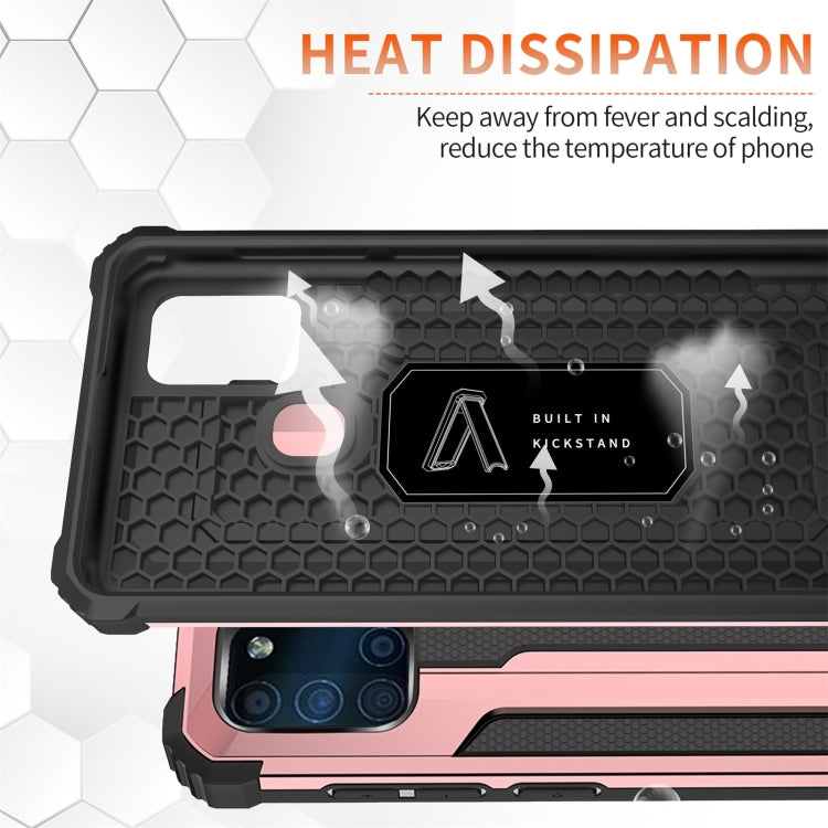 For Samsung Galaxy A21s 10 PCS Knight Jazz PC+TPU Shockproof Protective Case with Foldable Holder