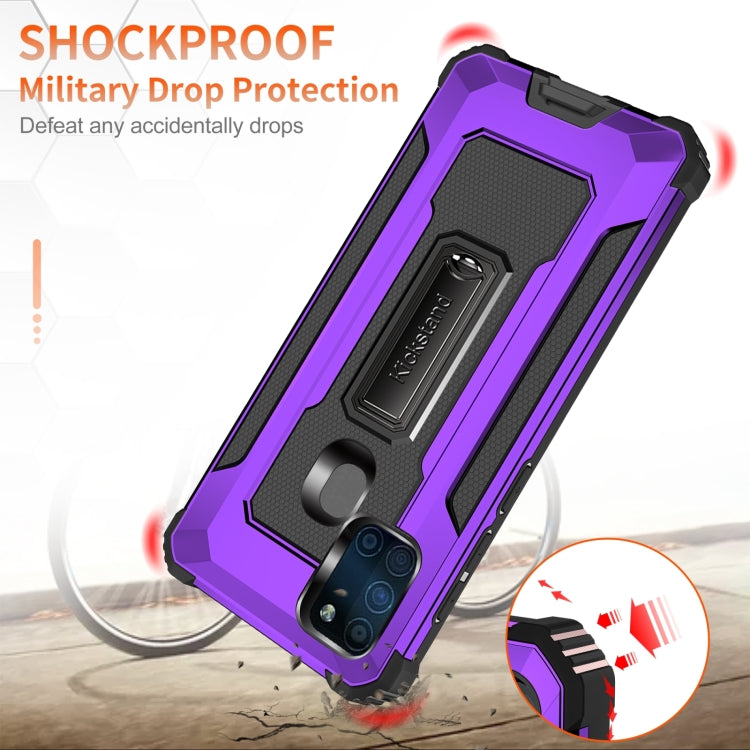 For Samsung Galaxy A21s 10 PCS Knight Jazz PC+TPU Shockproof Protective Case with Foldable Holder