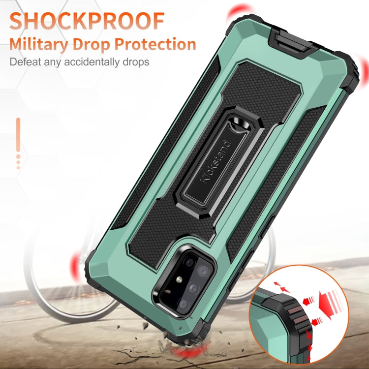 For Samsung Galaxy A51 5G 10 PCS Knight Jazz PC+TPU Shockproof Protective Case with Foldable Holder