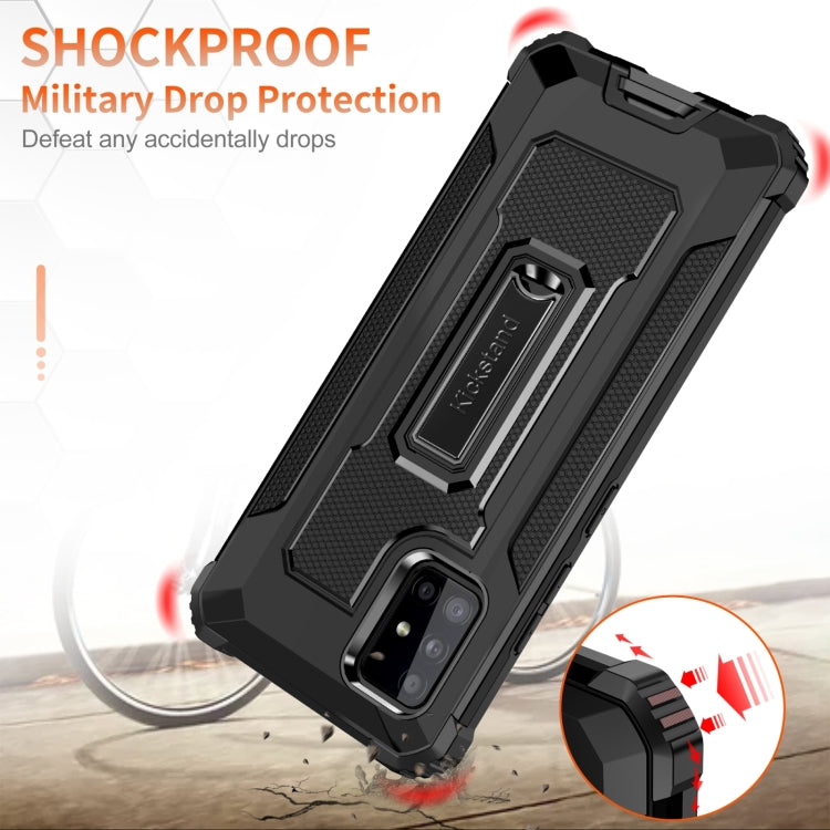 For Samsung Galaxy A51 5G 10 PCS Knight Jazz PC+TPU Shockproof Protective Case with Foldable Holder