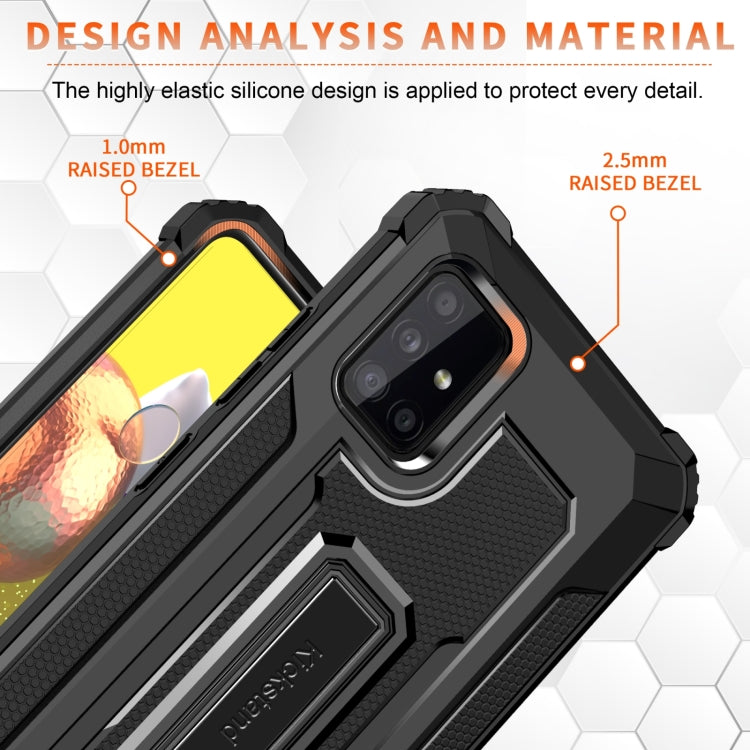 For Samsung Galaxy A51 5G 10 PCS Knight Jazz PC+TPU Shockproof Protective Case with Foldable Holder