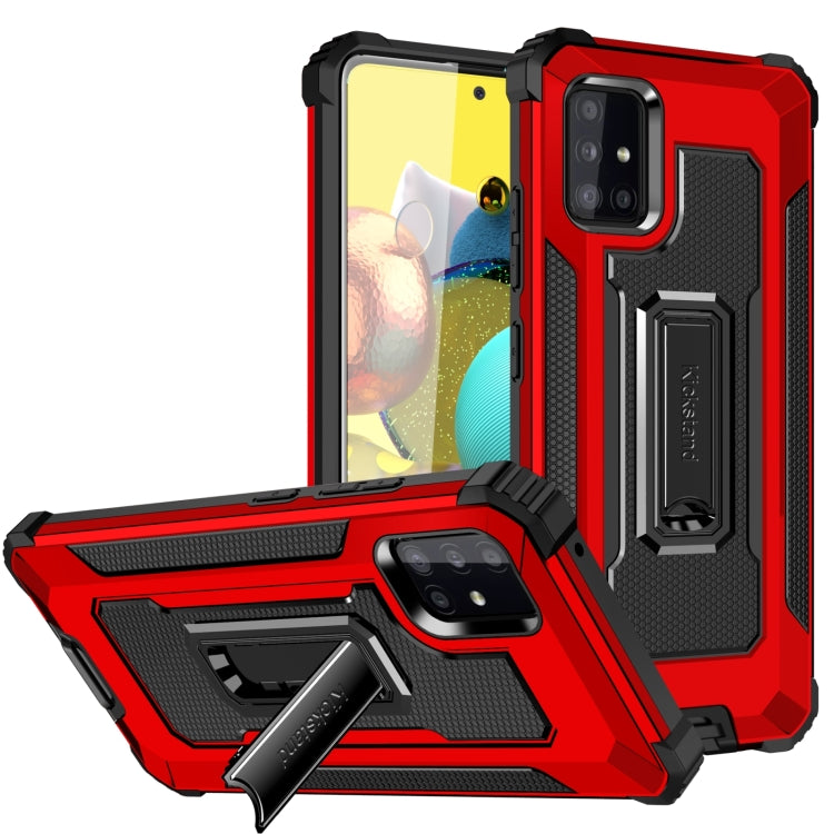 For Samsung Galaxy A51 5G 10 PCS Knight Jazz PC+TPU Shockproof Protective Case with Foldable Holder