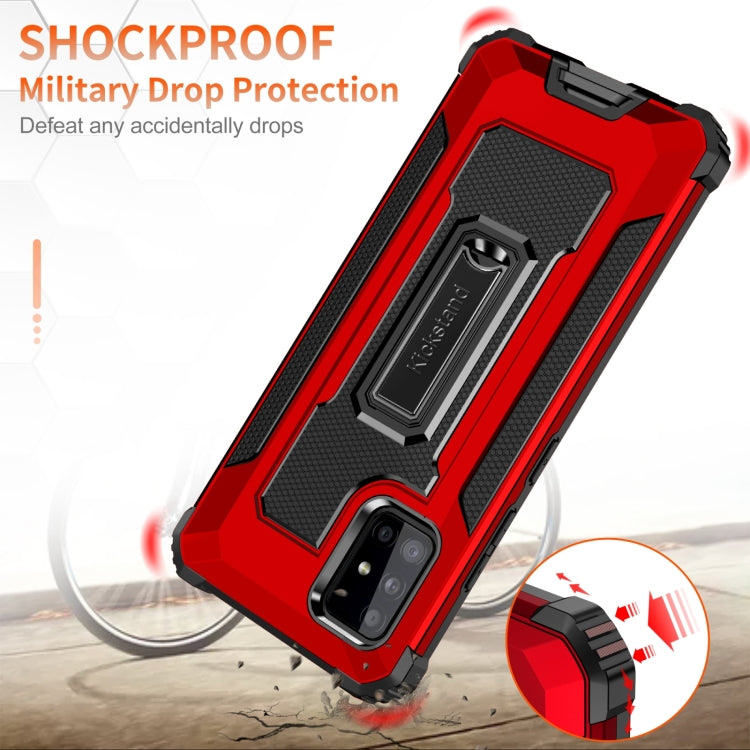 For Samsung Galaxy A51 5G 10 PCS Knight Jazz PC+TPU Shockproof Protective Case with Foldable Holder