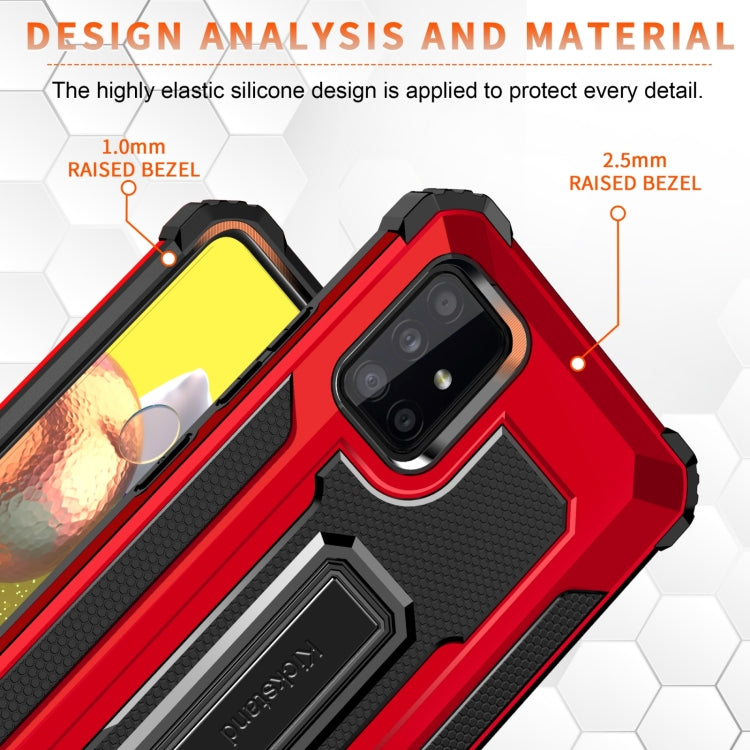 For Samsung Galaxy A51 5G 10 PCS Knight Jazz PC+TPU Shockproof Protective Case with Foldable Holder