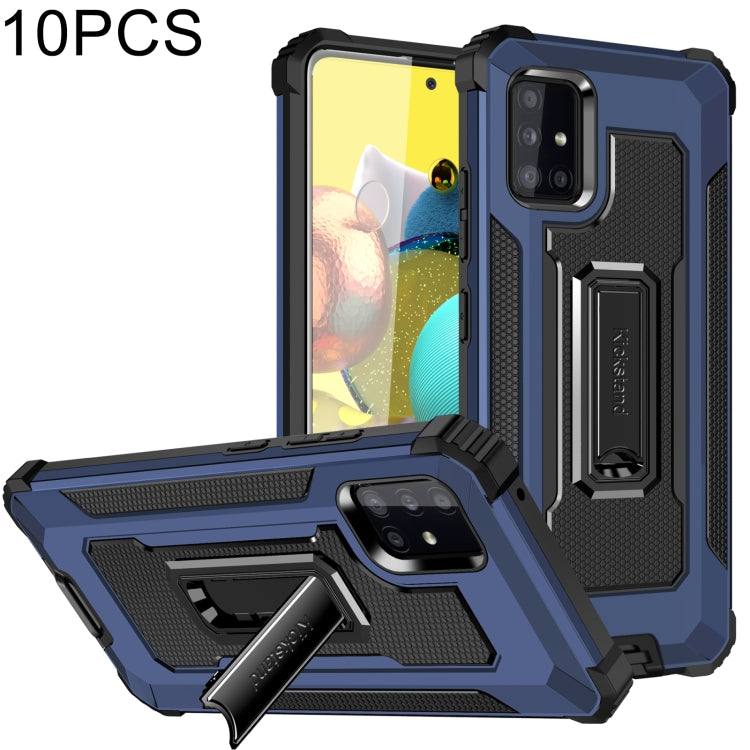 For Samsung Galaxy A51 5G 10 PCS Knight Jazz PC+TPU Shockproof Protective Case with Foldable Holder