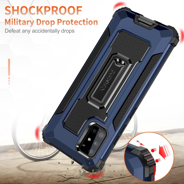 For Samsung Galaxy A51 5G 10 PCS Knight Jazz PC+TPU Shockproof Protective Case with Foldable Holder