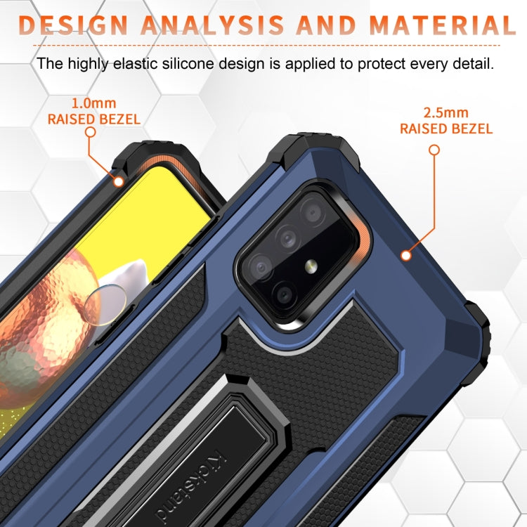 For Samsung Galaxy A51 5G 10 PCS Knight Jazz PC+TPU Shockproof Protective Case with Foldable Holder
