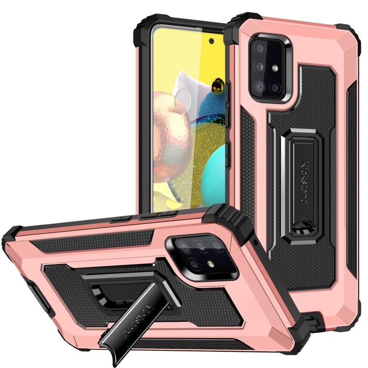 For Samsung Galaxy A51 5G 10 PCS Knight Jazz PC+TPU Shockproof Protective Case with Foldable Holder