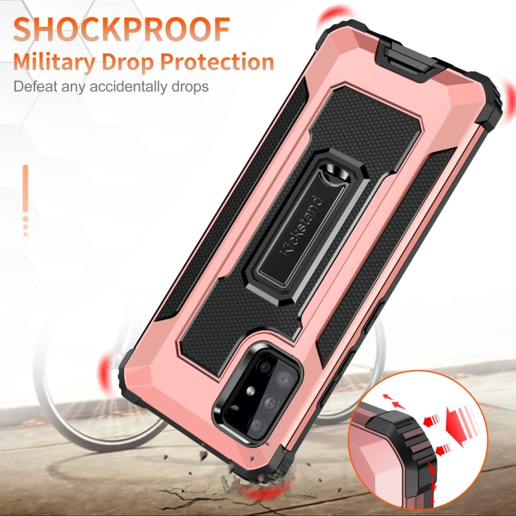 For Samsung Galaxy A51 5G 10 PCS Knight Jazz PC+TPU Shockproof Protective Case with Foldable Holder
