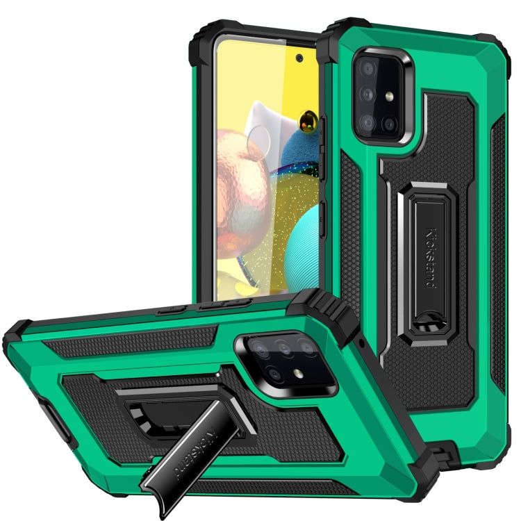 For Samsung Galaxy A51 5G 10 PCS Knight Jazz PC+TPU Shockproof Protective Case with Foldable Holder