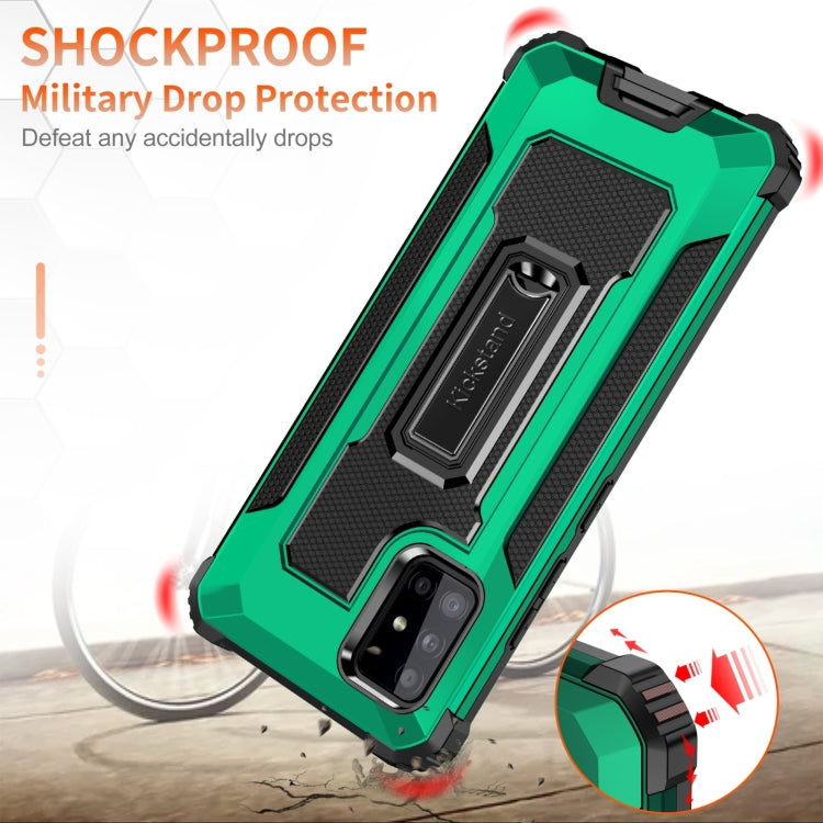 For Samsung Galaxy A51 5G 10 PCS Knight Jazz PC+TPU Shockproof Protective Case with Foldable Holder