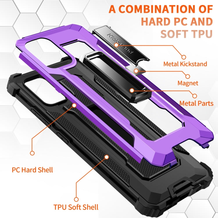 For Samsung Galaxy A51 5G 10 PCS Knight Jazz PC+TPU Shockproof Protective Case with Foldable Holder