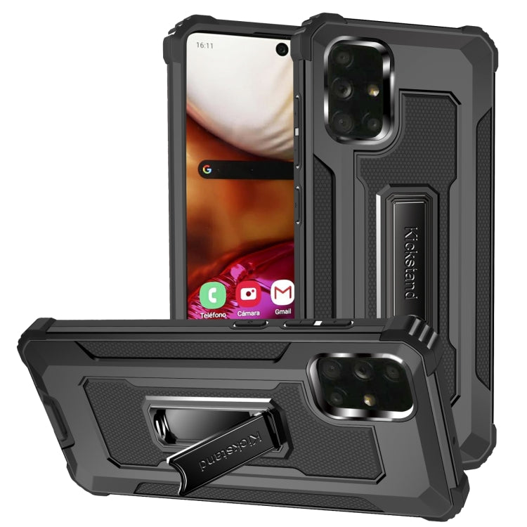 For Samsung Galaxy A71 10 PCS Knight Jazz PC+TPU Shockproof Protective Case with Foldable Holder