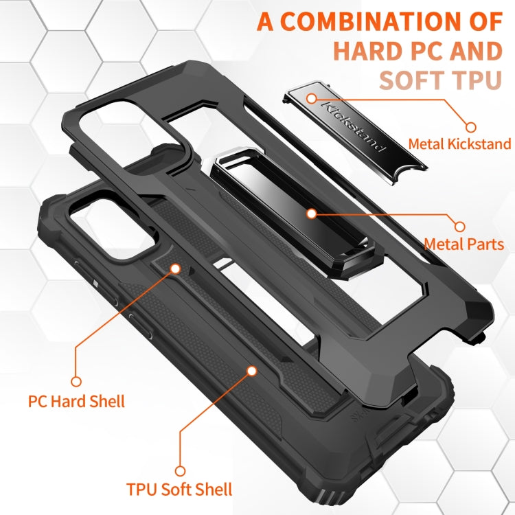 For Samsung Galaxy A71 10 PCS Knight Jazz PC+TPU Shockproof Protective Case with Foldable Holder