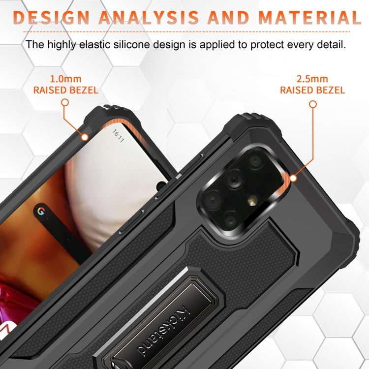 For Samsung Galaxy A71 10 PCS Knight Jazz PC+TPU Shockproof Protective Case with Foldable Holder