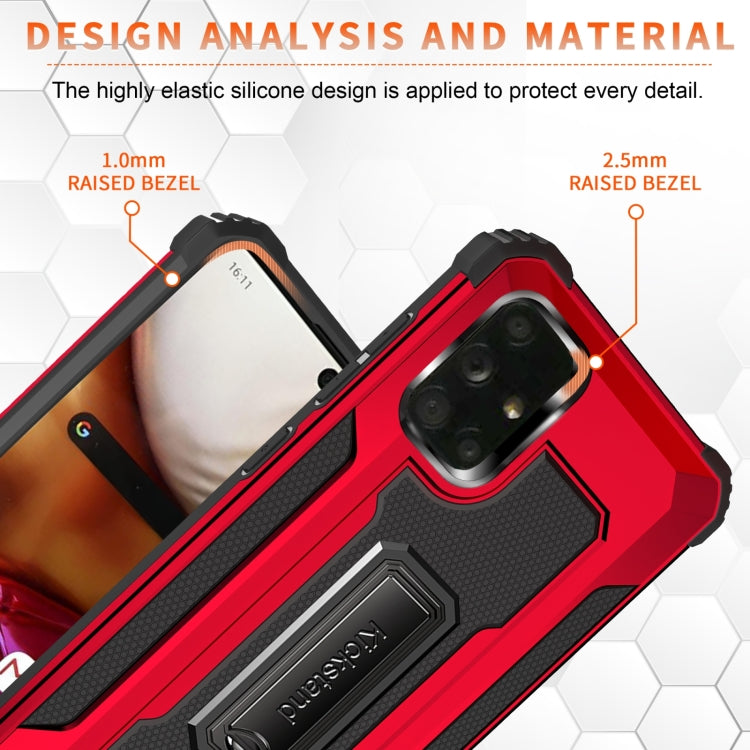 For Samsung Galaxy A71 10 PCS Knight Jazz PC+TPU Shockproof Protective Case with Foldable Holder