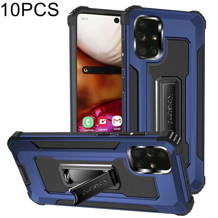 For Samsung Galaxy A71 10 PCS Knight Jazz PC+TPU Shockproof Protective Case with Foldable Holder