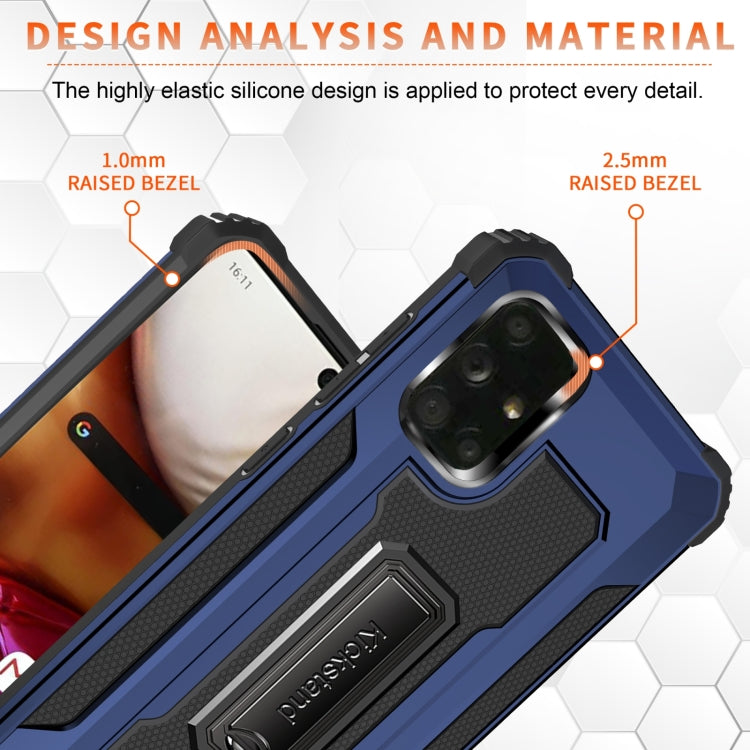 For Samsung Galaxy A71 10 PCS Knight Jazz PC+TPU Shockproof Protective Case with Foldable Holder