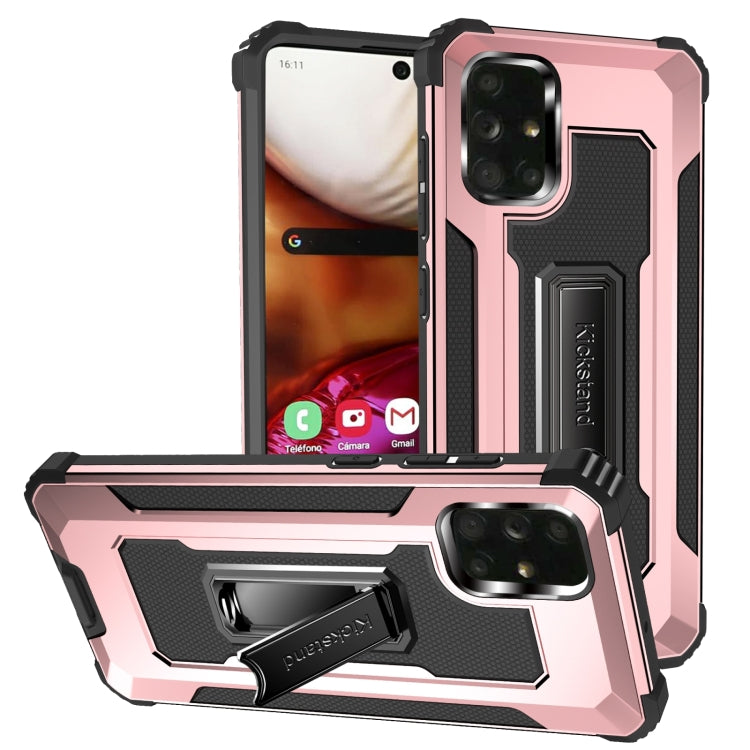For Samsung Galaxy A71 10 PCS Knight Jazz PC+TPU Shockproof Protective Case with Foldable Holder
