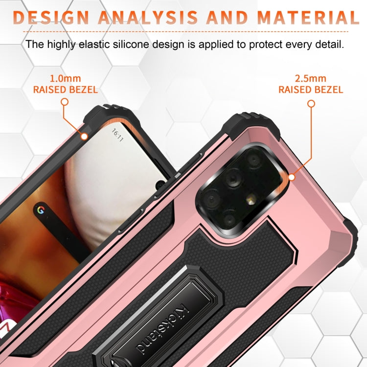 For Samsung Galaxy A71 10 PCS Knight Jazz PC+TPU Shockproof Protective Case with Foldable Holder