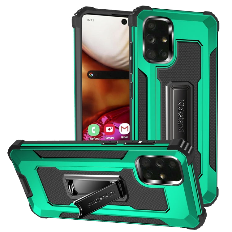 For Samsung Galaxy A71 10 PCS Knight Jazz PC+TPU Shockproof Protective Case with Foldable Holder