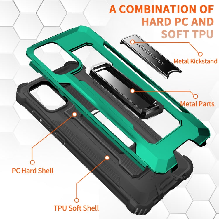 For Samsung Galaxy A71 10 PCS Knight Jazz PC+TPU Shockproof Protective Case with Foldable Holder