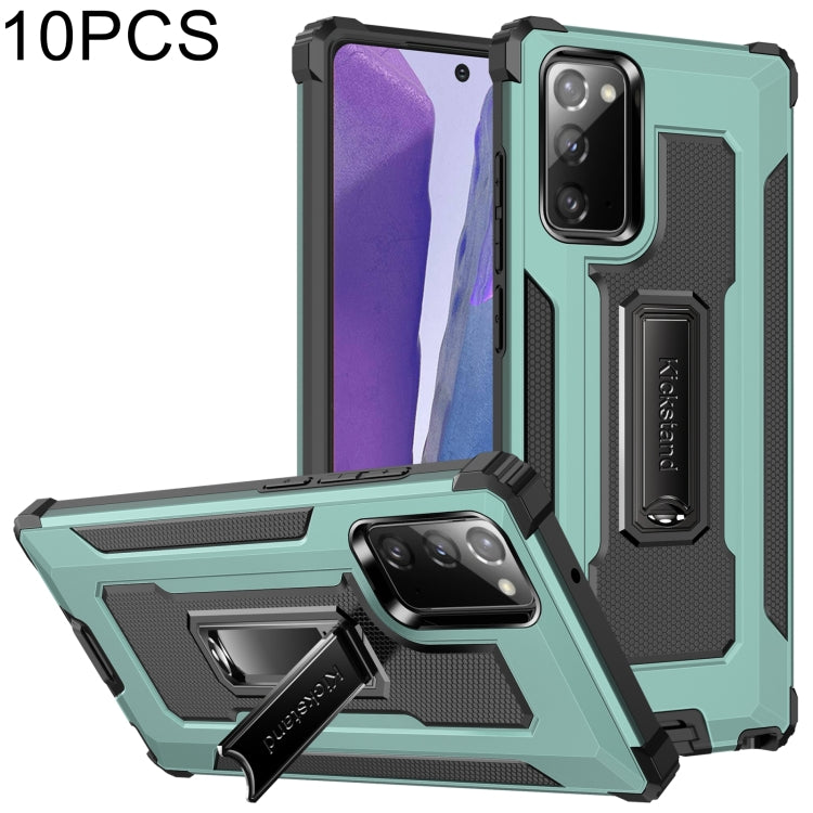 For Samsung Galaxy Note20 10 PCS Knight Jazz PC+TPU Shockproof Protective Case with Foldable Holder