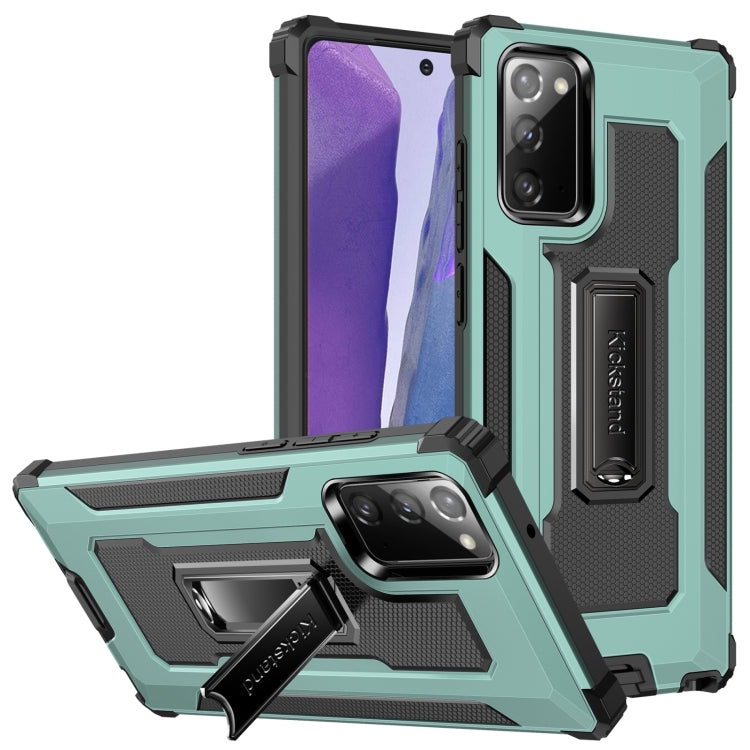 For Samsung Galaxy Note20 10 PCS Knight Jazz PC+TPU Shockproof Protective Case with Foldable Holder