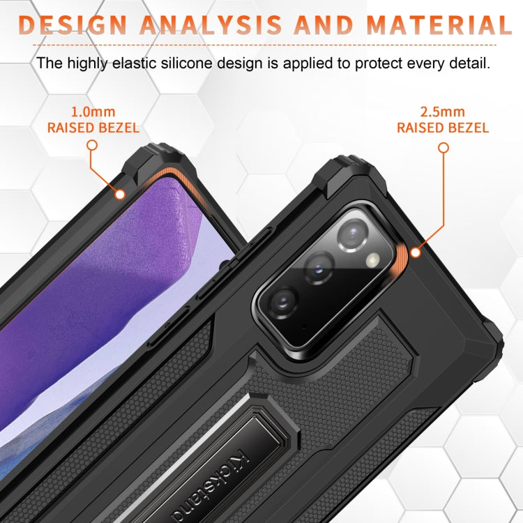 For Samsung Galaxy Note20 10 PCS Knight Jazz PC+TPU Shockproof Protective Case with Foldable Holder