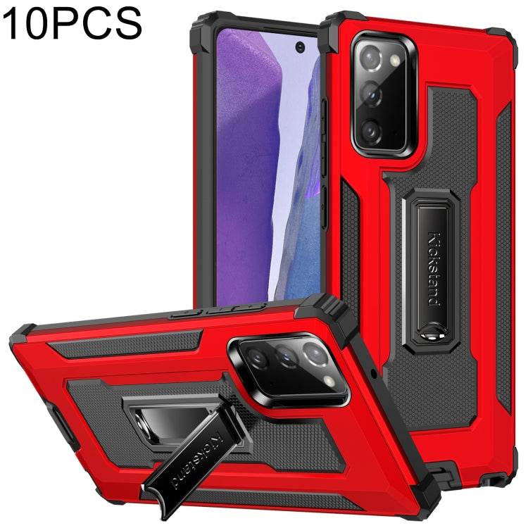 For Samsung Galaxy Note20 10 PCS Knight Jazz PC+TPU Shockproof Protective Case with Foldable Holder