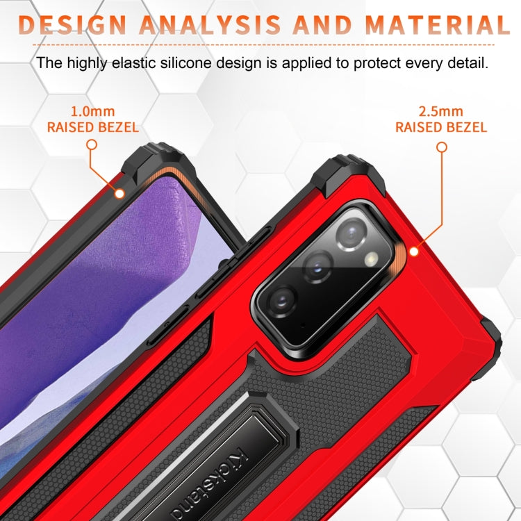 For Samsung Galaxy Note20 10 PCS Knight Jazz PC+TPU Shockproof Protective Case with Foldable Holder