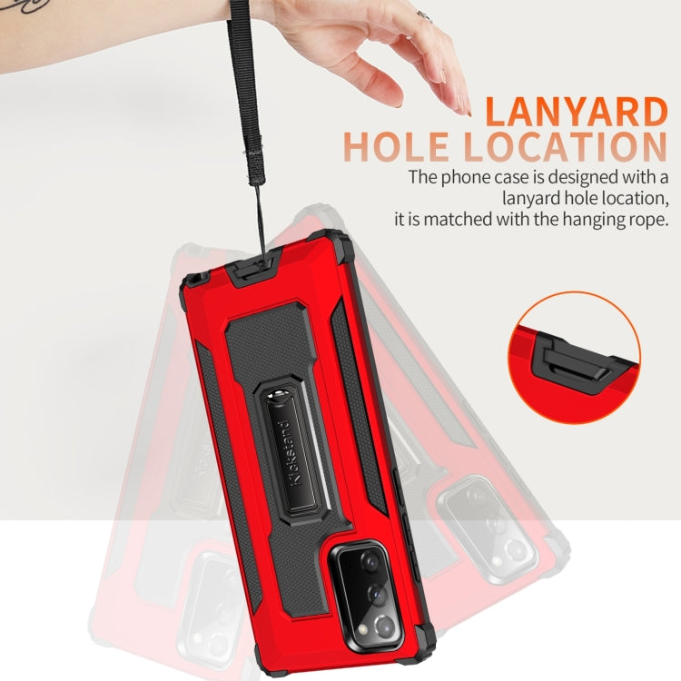 For Samsung Galaxy Note20 10 PCS Knight Jazz PC+TPU Shockproof Protective Case with Foldable Holder