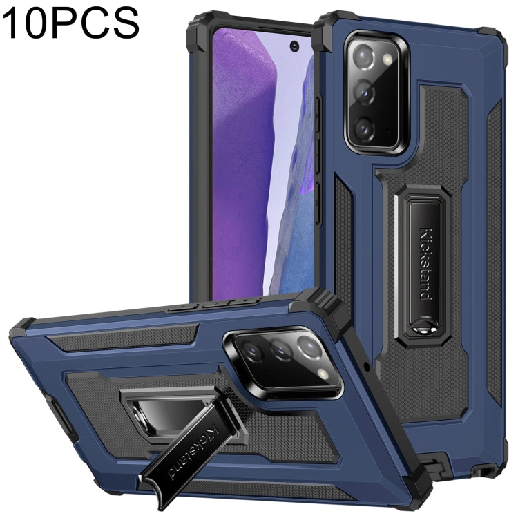 For Samsung Galaxy Note20 10 PCS Knight Jazz PC+TPU Shockproof Protective Case with Foldable Holder
