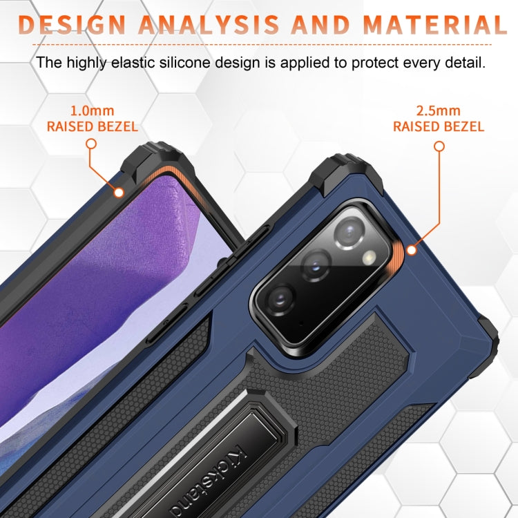 For Samsung Galaxy Note20 10 PCS Knight Jazz PC+TPU Shockproof Protective Case with Foldable Holder