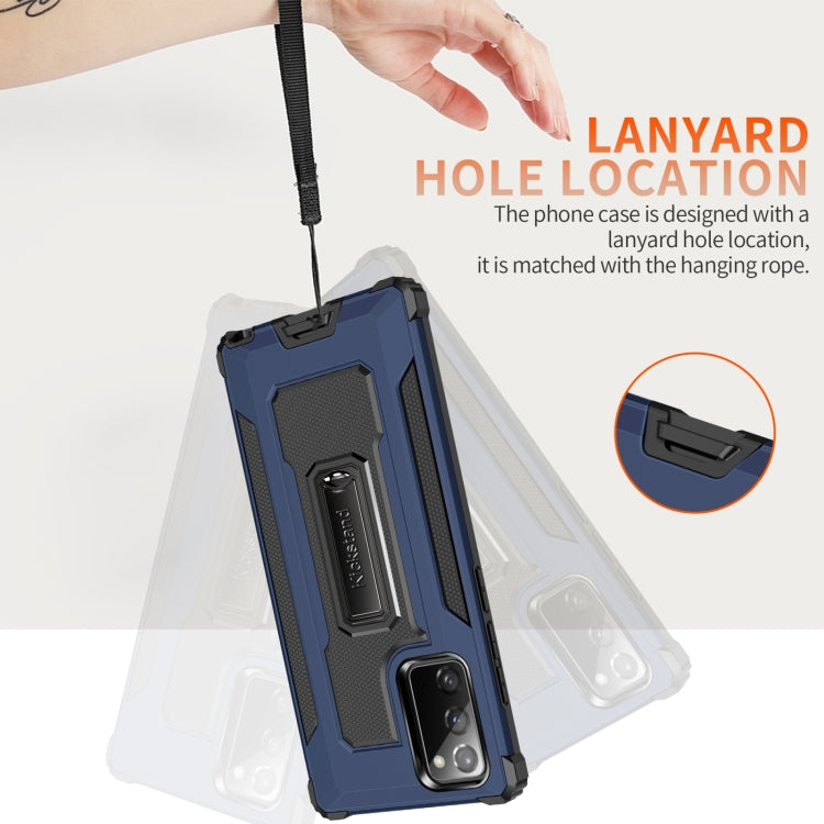 For Samsung Galaxy Note20 10 PCS Knight Jazz PC+TPU Shockproof Protective Case with Foldable Holder