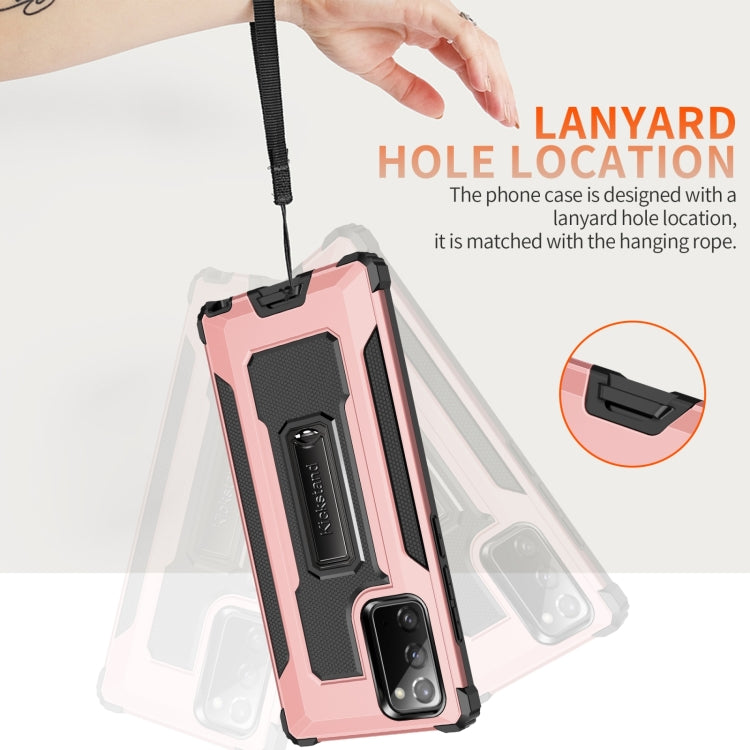For Samsung Galaxy Note20 10 PCS Knight Jazz PC+TPU Shockproof Protective Case with Foldable Holder