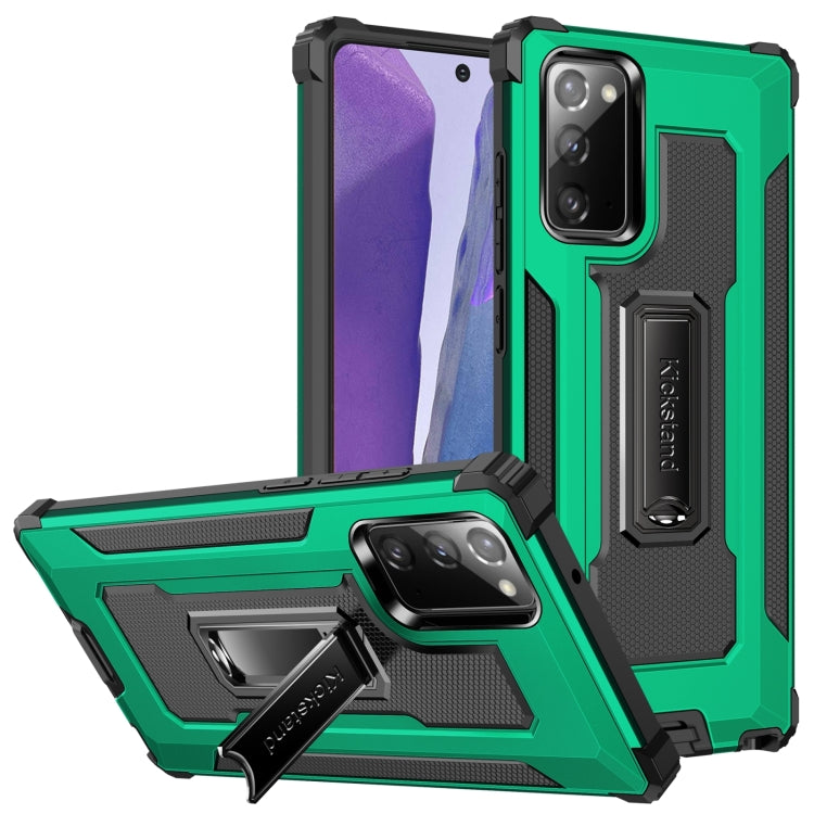 For Samsung Galaxy Note20 10 PCS Knight Jazz PC+TPU Shockproof Protective Case with Foldable Holder