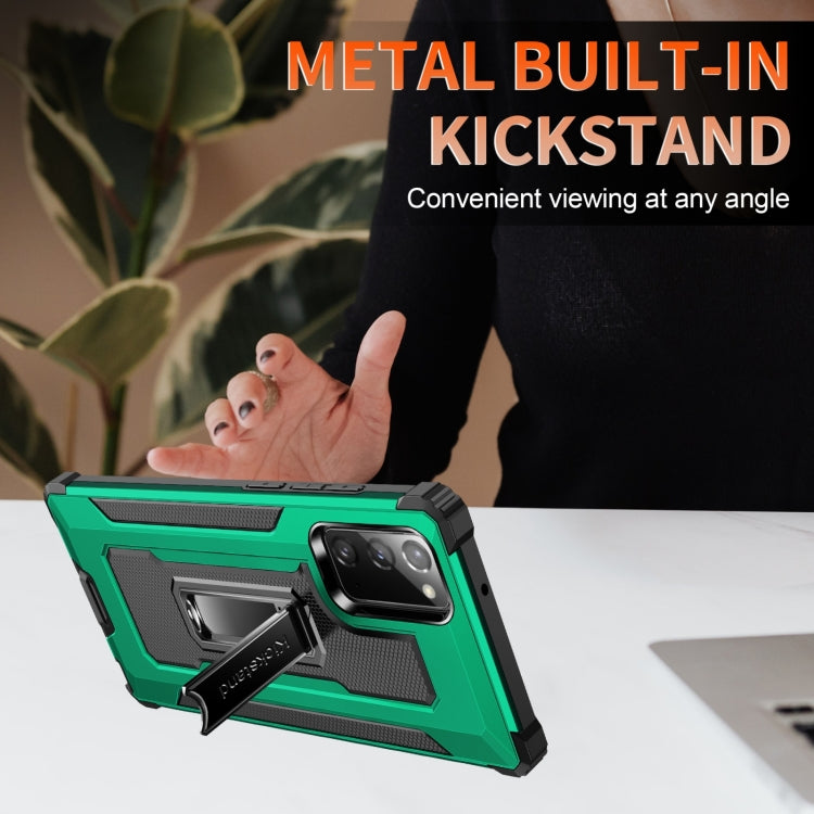 For Samsung Galaxy Note20 10 PCS Knight Jazz PC+TPU Shockproof Protective Case with Foldable Holder