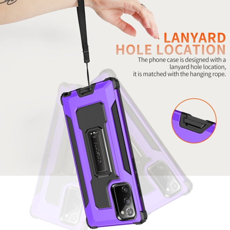 For Samsung Galaxy Note20 10 PCS Knight Jazz PC+TPU Shockproof Protective Case with Foldable Holder