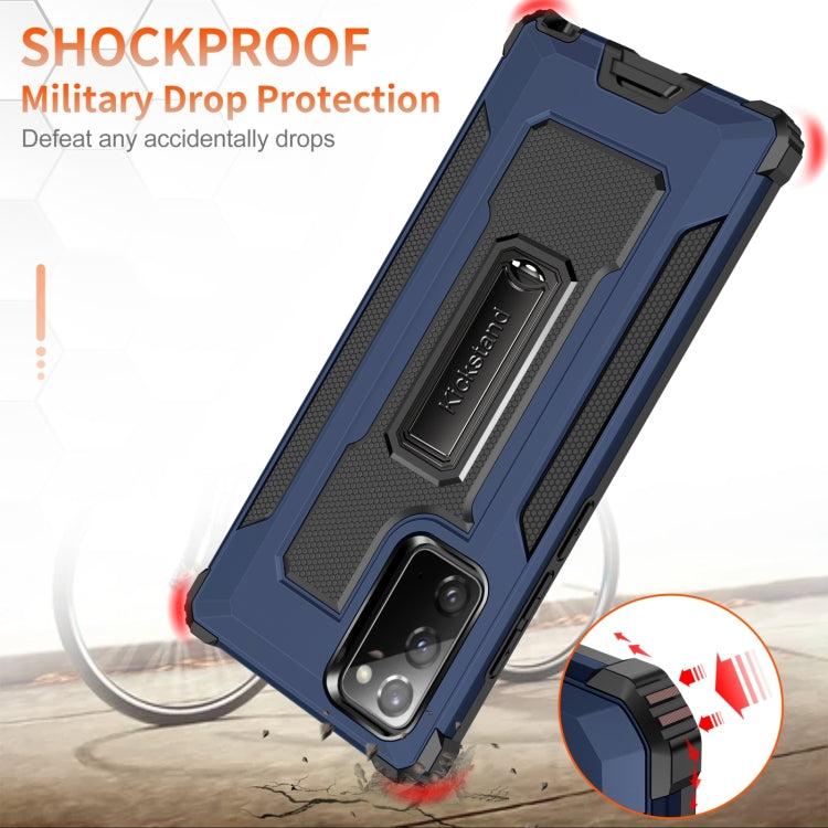 For Samsung Galaxy Note20 Ultra 10 PCS Knight Jazz PC+TPU Shockproof Protective Case with Foldable Holder