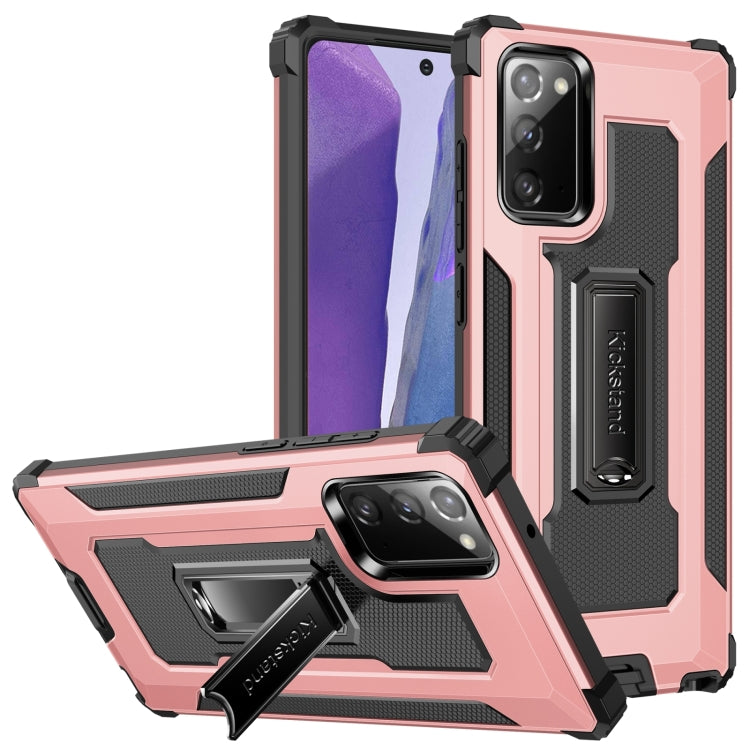 For Samsung Galaxy Note20 Ultra 10 PCS Knight Jazz PC+TPU Shockproof Protective Case with Foldable Holder