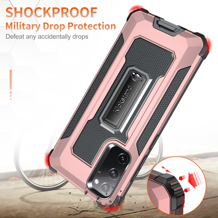 For Samsung Galaxy S20 FE 5G 10 PCS Knight Jazz PC+TPU Shockproof Protective Case with Foldable Holder