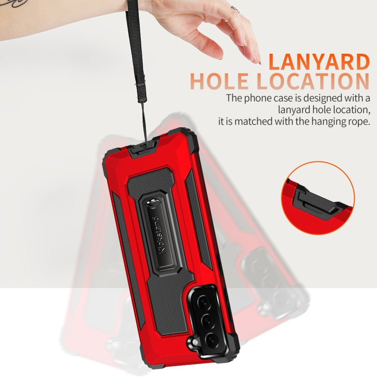 For Samsung Galaxy S21 5G 10 PCS Knight Jazz PC+TPU Shockproof Protective Case with Foldable Holder