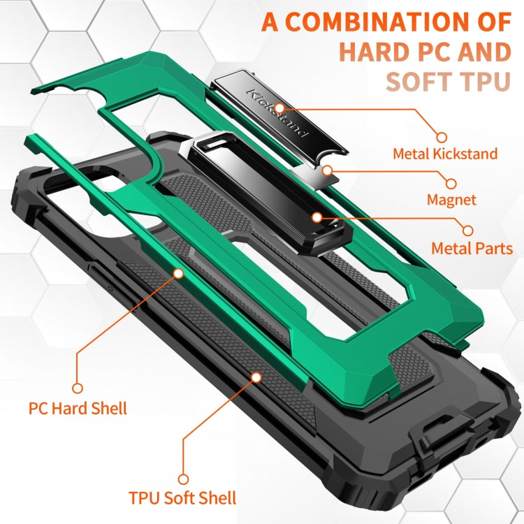 For Samsung Galaxy S21+ 5G 10 PCS Knight Jazz PC+TPU Shockproof Protective Case with Foldable Holder