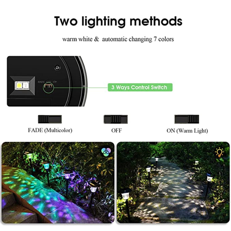 2 PCS Solar IP65 Waterproof Lawn Light LED Outdoor Garden Decoration Landscape Light