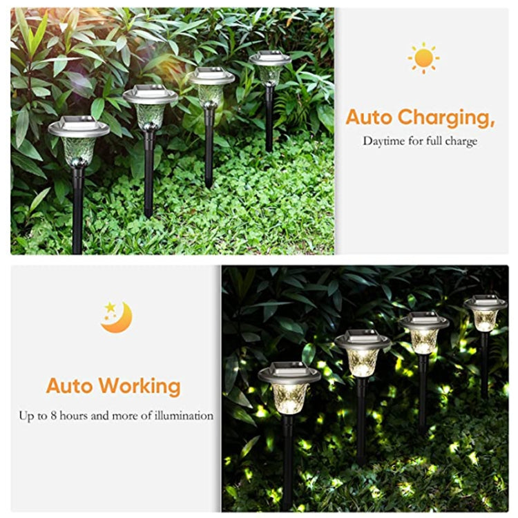 2 PCS Solar IP65 Waterproof Lawn Light LED Outdoor Garden Decoration Landscape Light