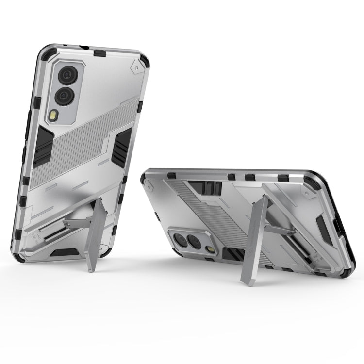 For vivo V21e 5G Punk Armor 2 in 1 PC + TPU Shockproof Case with Invisible Holder