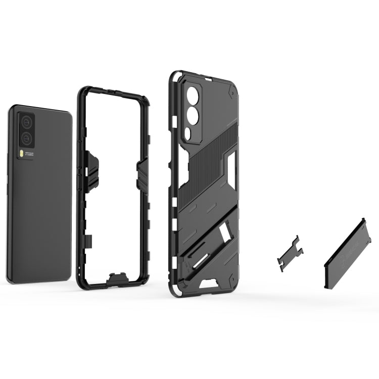 For vivo V21e 5G Punk Armor 2 in 1 PC + TPU Shockproof Case with Invisible Holder